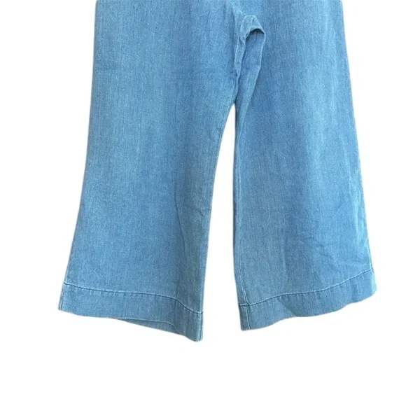Madewell Indigo Smocked Huston Pull-On Crop Pants - Picture 7 of 9